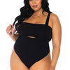 Eleganter blickdichter zweiteiliger Body mit Strapsen | Leg Avenue