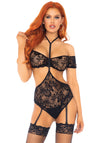 Verspieltes Bandeau Top und Strumpfhalter Set | Leg Avenue SALE