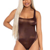 Bronzefarbener metallisch schimmernder Body mit quadratischem Ausschnitt | Leg Avenue