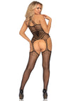 Bodystocking mit überkreuz Trägern schwarz | Leg Avenue