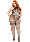 Nahtloser Neckholder-Bodystocking Queen Size | Leg Avenue