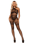 Schwarzer sinnlicher Bodystocking mit aufregend offenem Schritt von Leg Avenue – Ansicht 5