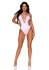Weißer moderner Neckholder Body mit markanten Cut-Out Details von Leg Avenue – Ansicht 8