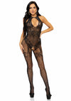 Schwarzes verführerisches Netz Bodystocking für sinnliche Stunden von Leg Avenue – Ansicht 2