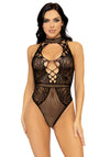 Bodysuit mit Keyhole-Ausschnitt aus Netz und Spitze | Leg Avenue