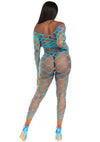 Türkisfarbenes verführerisches Netz Set mit Leggings von Leg Avenue – Ansicht 2
