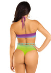Blauer verführerischer Body mit raffinierten Cut Outs von Leg Avenue – Ansicht 3