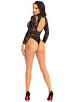 Rückenfreier Body aus Spitze und Netz | Leg Avenue