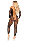 Schwarzes verführerisches Bodystocking mit aufregendem Schlangenmuster von Leg Avenue – Ansicht 3