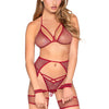 Bra and Panty Sets Schuhe Rot Netz | Leg Avenue