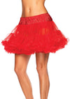 Rotes verspieltes mehrlagiges Petticoat Tutu mit süßem Rüschensaum von Leg Avenue