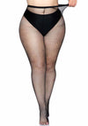 Schwarze gewagte Netzstrumpfhose mit figurbetonter Passform Technologie von Leg Avenue – Ansicht 5