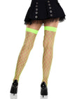 Neongrüne außergewöhnliche Netzstrümpfe für einen atemberaubenden Look von Leg Avenue – Ansicht 3