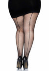 Fischnetz Strumpfhose mit hinterer Naht schwarz | Leg Avenue