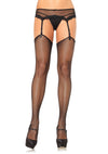 Strumpfhalter mit verspieltem Bund und Strümpfen | Leg Avenue