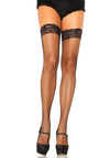 Netzstrumpfhose mit breitem Spitzenstrumpfband | Leg Avenue