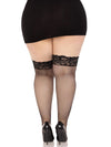 Netzstrumpfhose mit breitem Spitzenstrumpfband | Leg Avenue