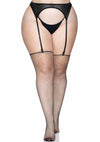 Schwarze funkelnde Netzstrumpfhose mit schillernden Strasssteinen von Leg Avenue – Ansicht 7