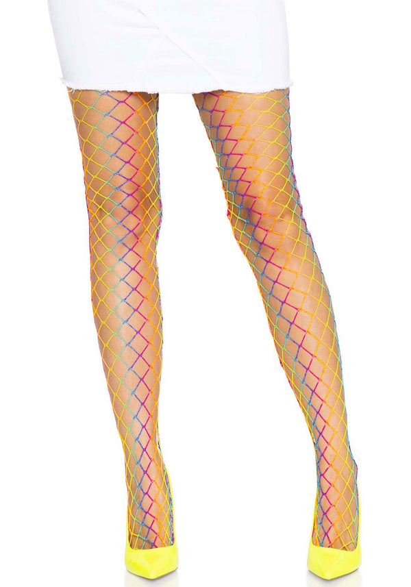 Netzstrumpfhose in Regenbogenfarben | Leg Avenue