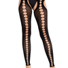 Schwarze gewagte nahtlose Leggings in verführerischer Strumpfhalter Optik | Leg Avenue