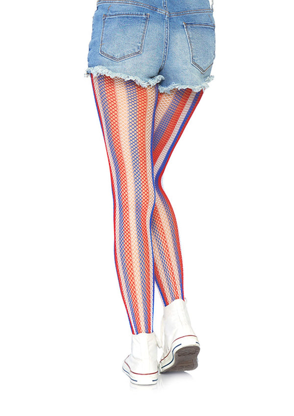 Rot Weiß Blau gestreifte Strumpfhose Amerika | Leg Avenue