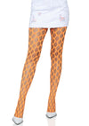 Neonorangerte auffällige Jumbo Netzstrumpfhose für unvergesslich aufregende Festival Looks von Leg Avenue