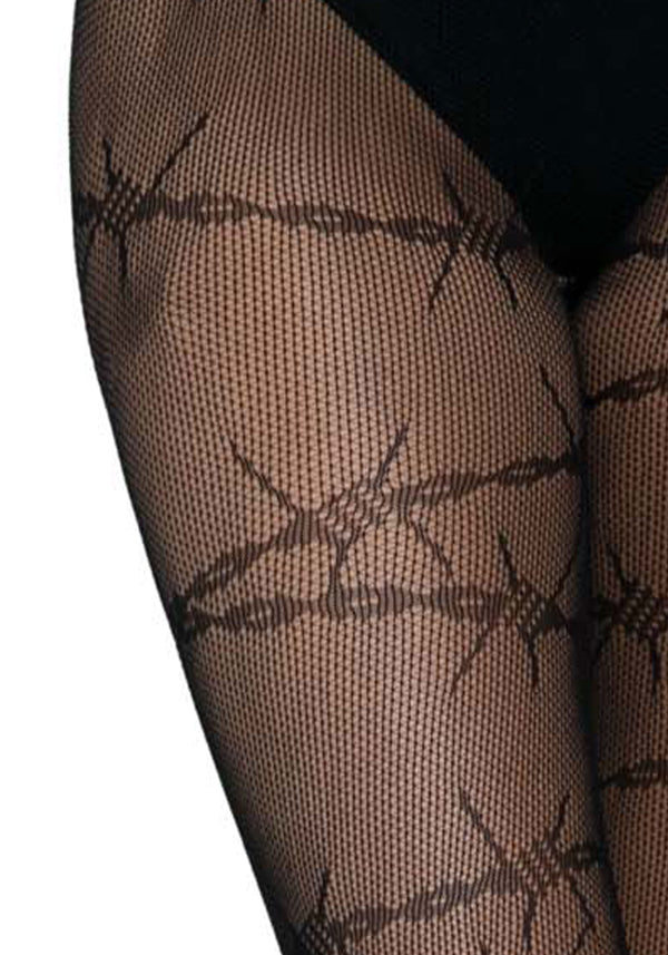 Netzstrumpfhose mit Stacheldraht-Optik | Leg Avenue