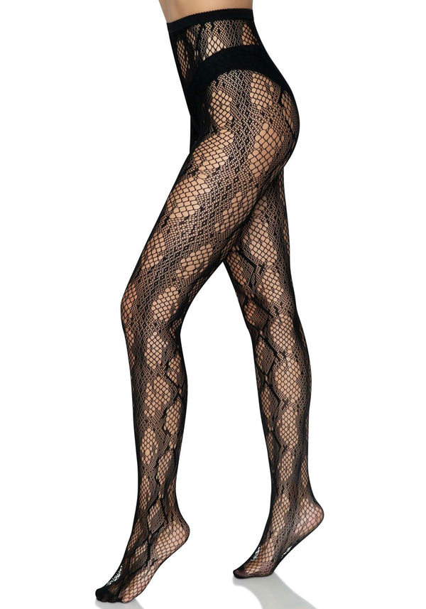 Netzstrumpfhose Schlange schwarz | Leg Avenue