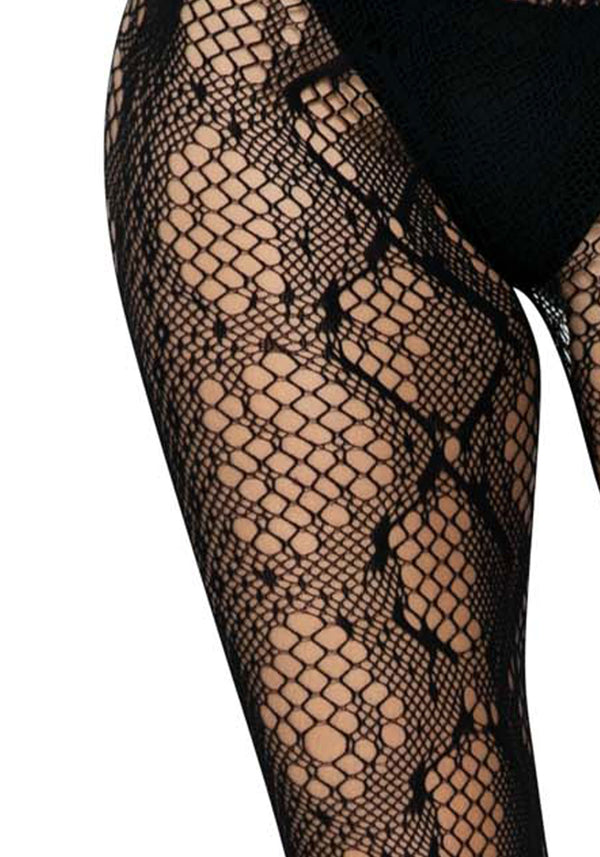 Netzstrumpfhose Schlange schwarz | Leg Avenue