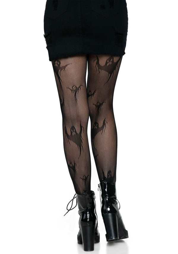 Netzstrumpfhose Geister schwarz | Leg Avenue