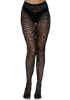 Zebra Netzstrumpfhose schwarz | Leg Avenue