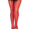 Rote extravagante Netzstrumpfhose mit verspieltem Harlekin Muster | Leg Avenue