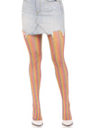 Mehrfarbige hauchzarte Häkelnetzstrumpfhose im atemberaubenden Regenbogenlook von Leg Avenue