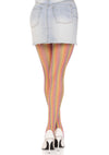 Mehrfarbige hauchzarte Häkelnetzstrumpfhose im atemberaubenden Regenbogenlook von Leg Avenue – Ansicht 5