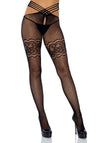 Schrittlose Strumpfhose mit figurbetontem Schnitt schwarz | Leg Avenue