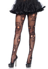 Fischnetzstrumpfhose mit Totenköpfen - Dia De Las Muertos - | Leg Avenue