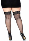 Strumpfhose mit süßem Strumpfband schwarz | Leg Avenue