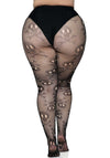 Netzstrumpfhose im Totenkopf Design schwarz | Leg Avenue
