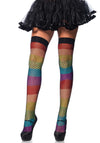 Regenbogenstrümpfe mit Fischnetzoptik | Leg Avenue
