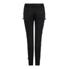Eng geschnittene Gothic-Jeans mit Schnürung Schwarz | Aderlass