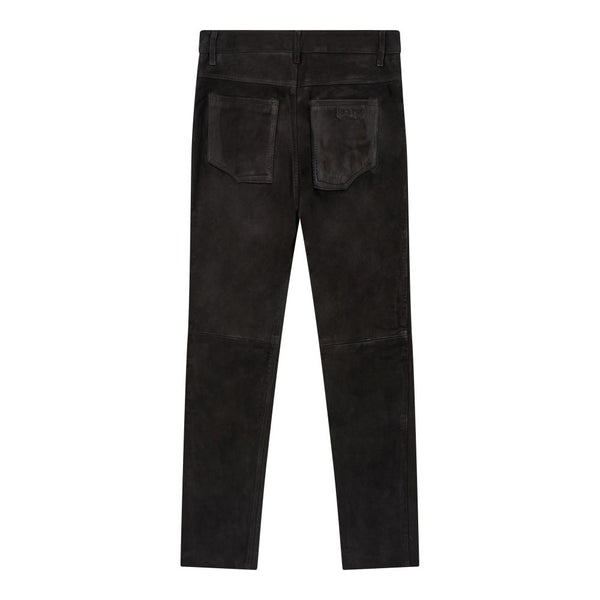 Nubuk Leder Hose Schwarz | Aderlass
