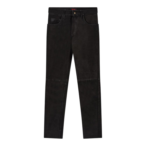 Nubuk Leder Hose Schwarz | Aderlass