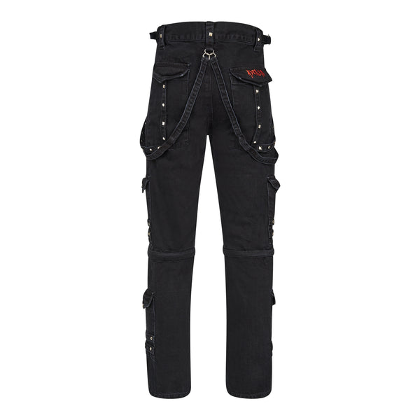 Industrial-Look Baumwoll Hose Schwarz | Aderlass