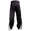 Verstellbare Rave Hose Schwarz Rot | Aderlass