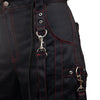 Verstellbare Rave Hose Schwarz Rot | Aderlass