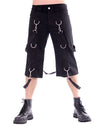 Gothic-Shorts mit Straps Schwarz | Aderlass