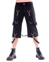 Gothic-Shorts mit Straps Schwarz | Aderlass