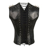 Maskulines Korsett mit konischen Metallspikes Schwarz | Aderlass