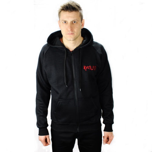 Kuscheliger Kult-Hoodie mit Reißverschluss Schwarz | Aderlass