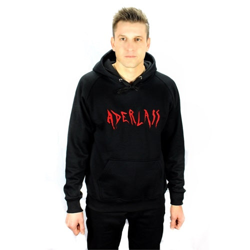 Hoodie Kapuzen-Pullover mit Logo Schwarz | Aderlass
